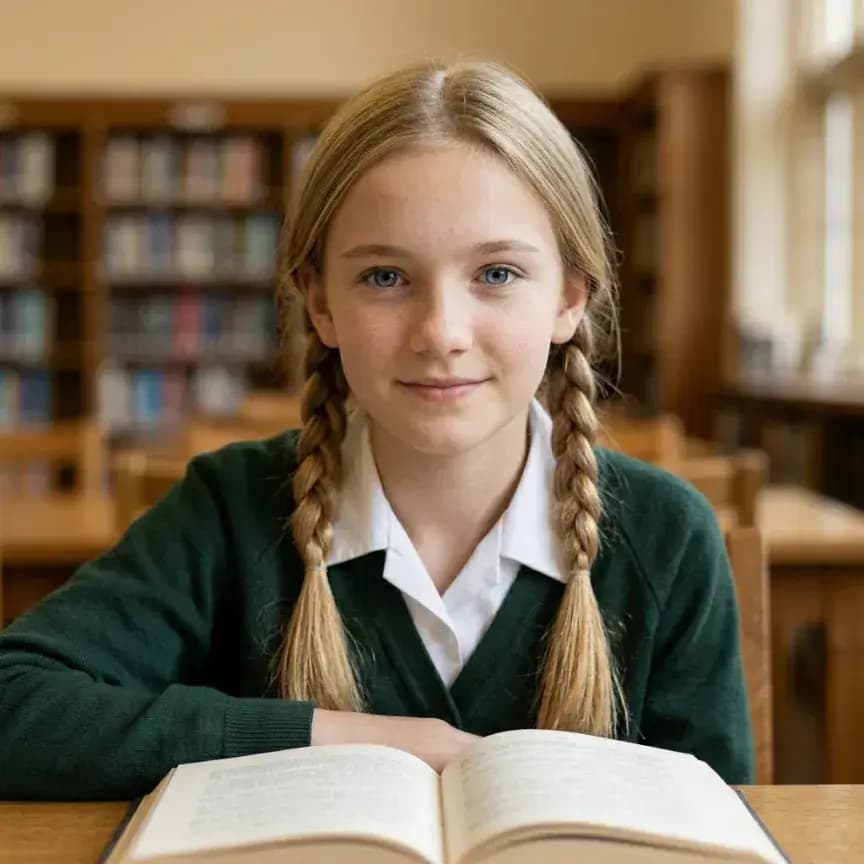 Student before applying the aging filter