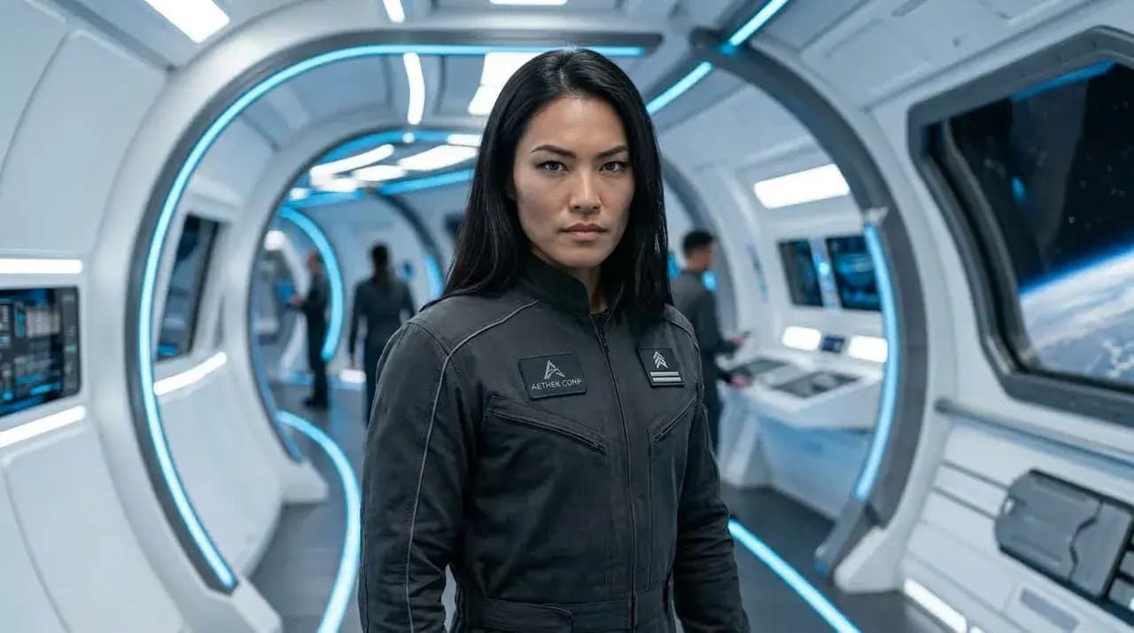 Variazione femminile nella stessa stazione spaziale dopo un cambio di genere AI