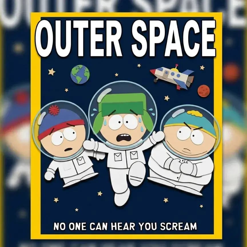 South Park-style creative poster example